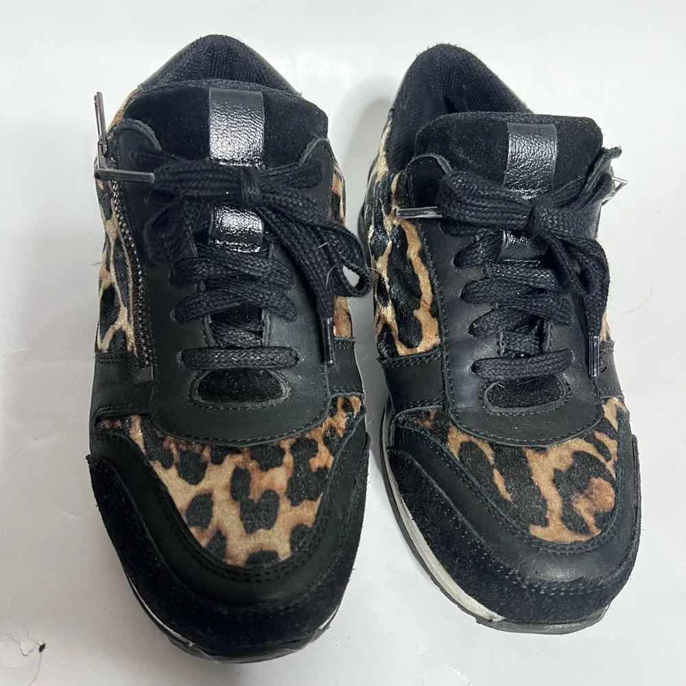PS Poelman Velvet Leopard Accent Sneakers - Picture 3 of 10